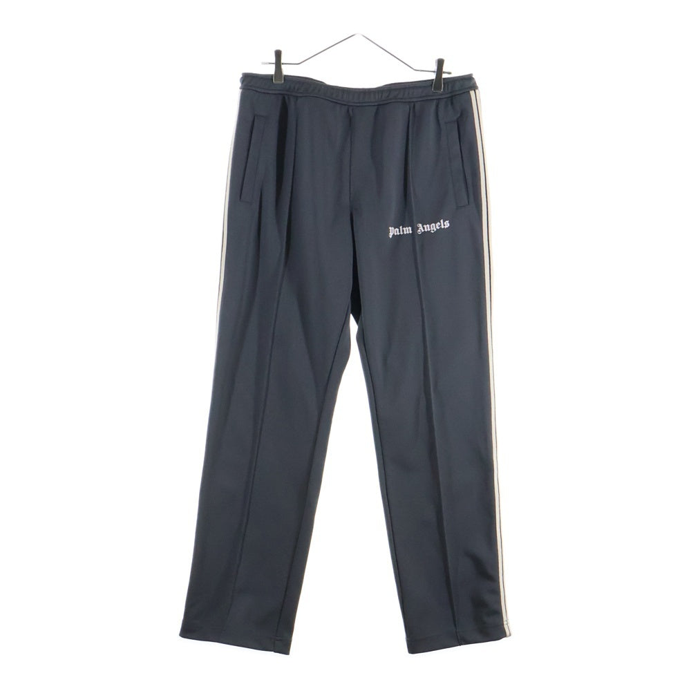 Palm Angels(パームエンジェルス) CLASSIC TRACK PANTS クラシック ロゴプリントデザイン サイドライン ウエストゴム ドローコード トラックパンツ グレー PMCJ004F22FAB001