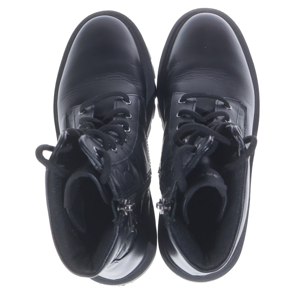 COACH(コーチ) CITYSOLE BOOT シティソール ロゴエンボス レースアップレザーブーツ ブラック CC748