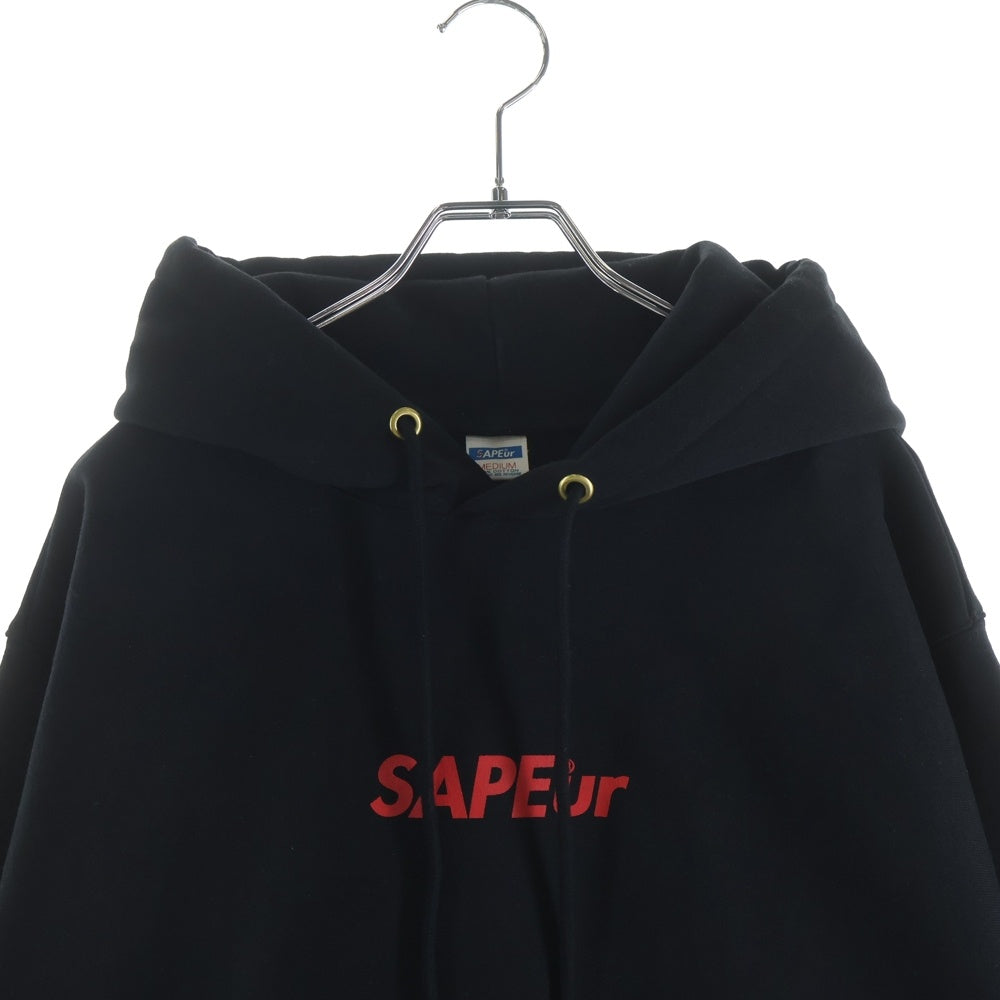 SAPEur(サプール) YEAR OF THE SNAKE HOODIE スネークバックプリント スウェット プルオーバーパーカー ブラック