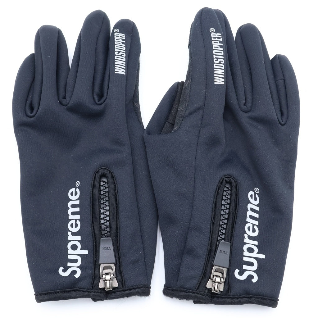 SUPREME(シュプリーム) 25AW Windstopper Zip Gloves ウインドストッパー ジップ グローブ 手袋 ブラック