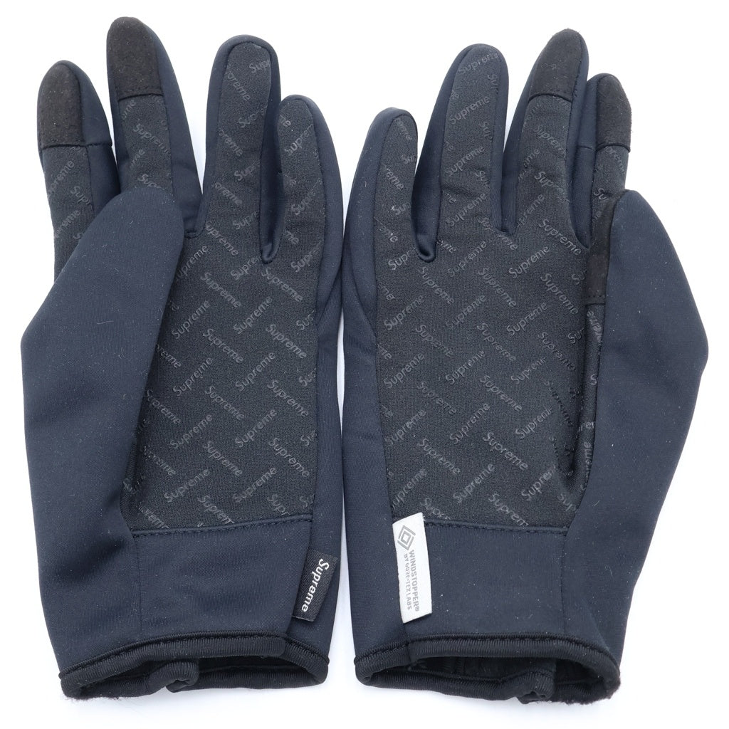 SUPREME(シュプリーム) 25AW Windstopper Zip Gloves ウインドストッパー ジップ グローブ 手袋 ブラック