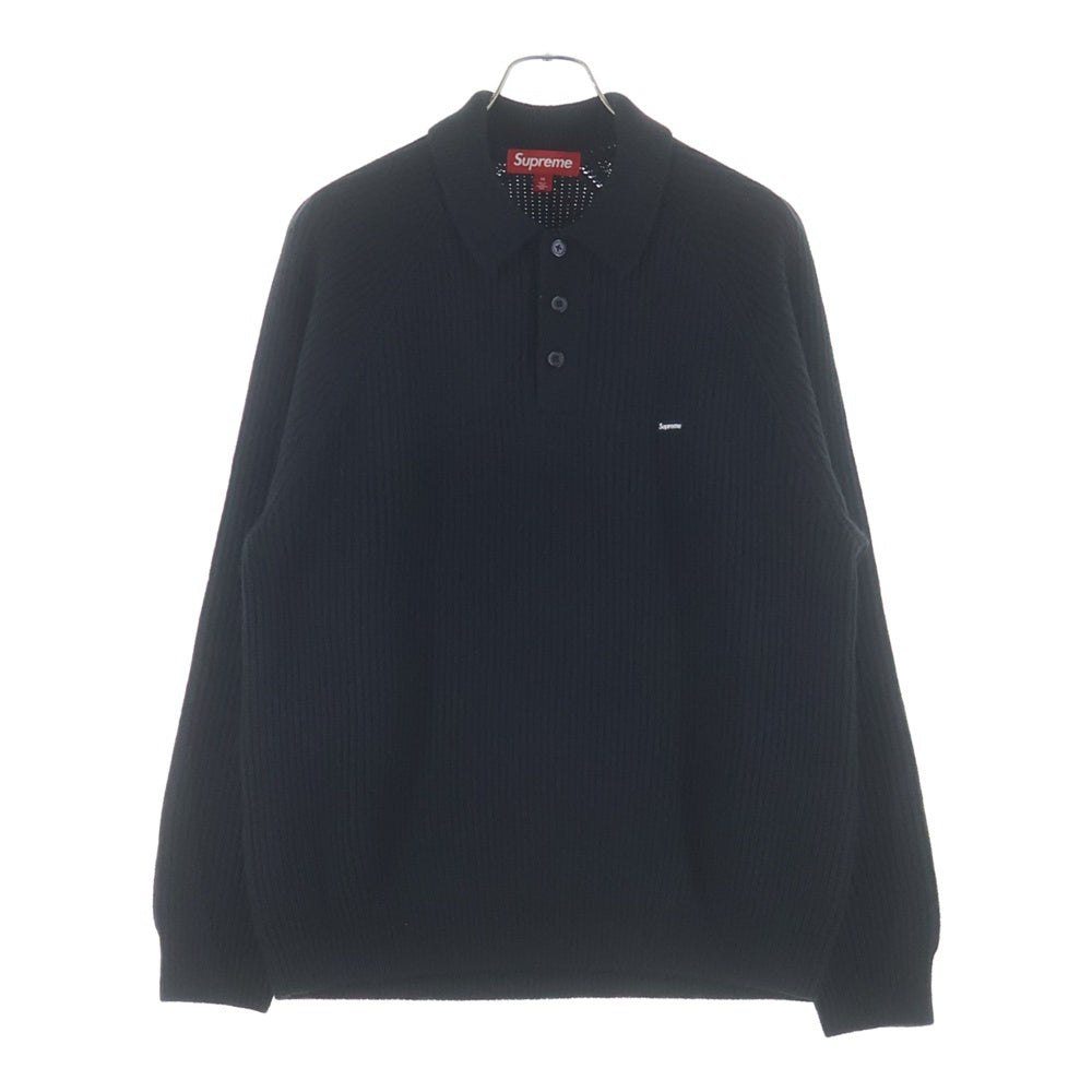 SUPREME(シュプリーム) 25AW Small Box Polo Sweater スモールボックス ポロニットセーター ブラック