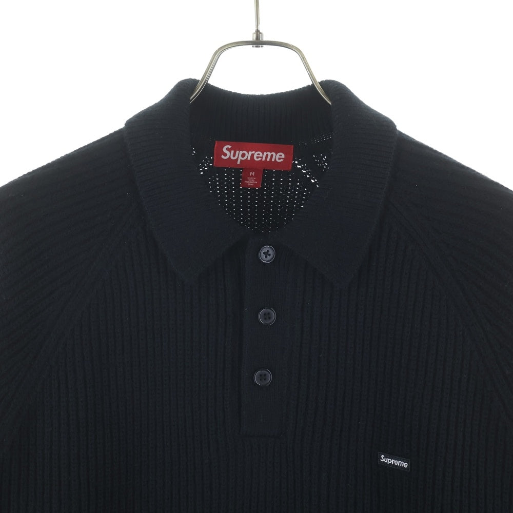 SUPREME(シュプリーム) 25AW Small Box Polo Sweater スモールボックス ポロニットセーター ブラック