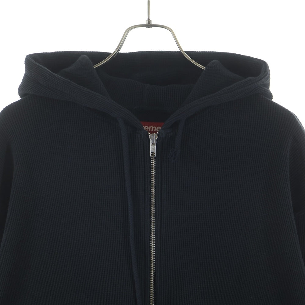 SUPREME(シュプリーム) 25SS Hooded Zip Up Thermal フーデット ジップアップ サーマル パーカー ブラック