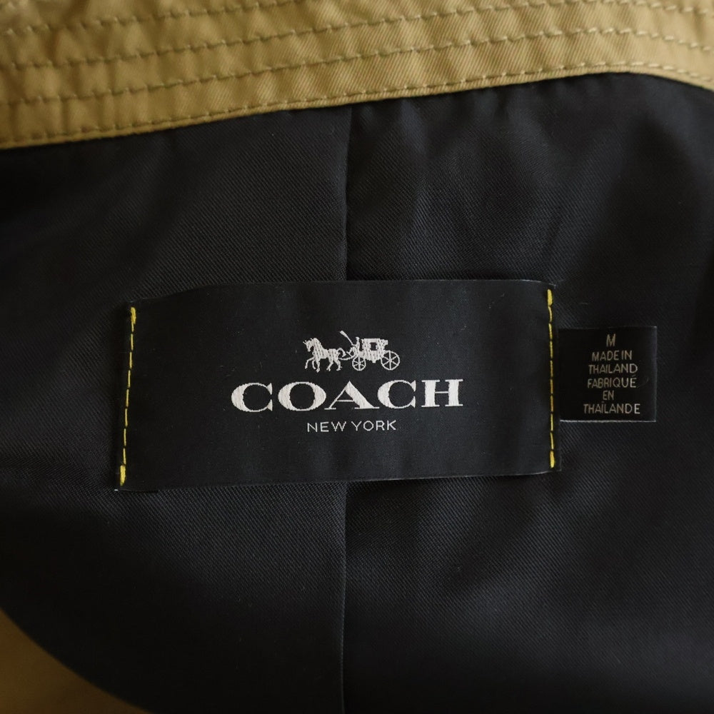 COACH(コーチ) コットン混 ベルテッド トレンチコート ベージュ F33778