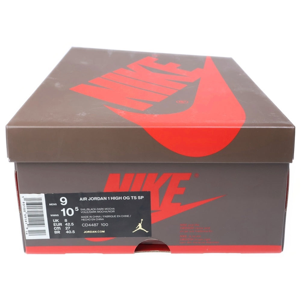 NIKE(ナイキ) ×TRAVIS SCOTT AIR JORDAN 1 RETRO HIGH OG TS SP トラヴィススコット エアジョーダン 1 レトロ ハイカットスニーカー US9/27cm CD4487-100