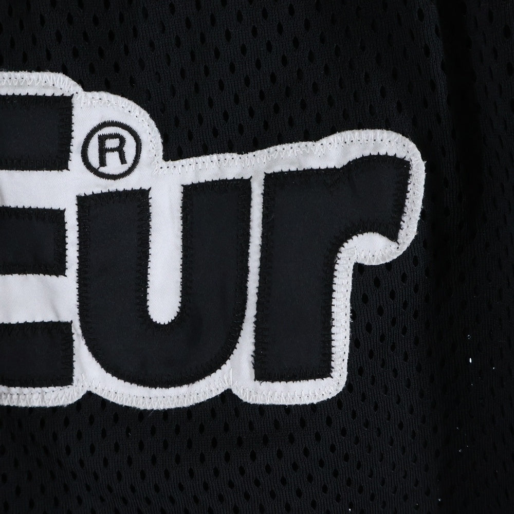 SAPEur(サプール) UofS Uniform Basket Shorts フロントロゴ ユニフォーム バスケットショーツ メッシュハーフパンツ ブラック/ホワイト