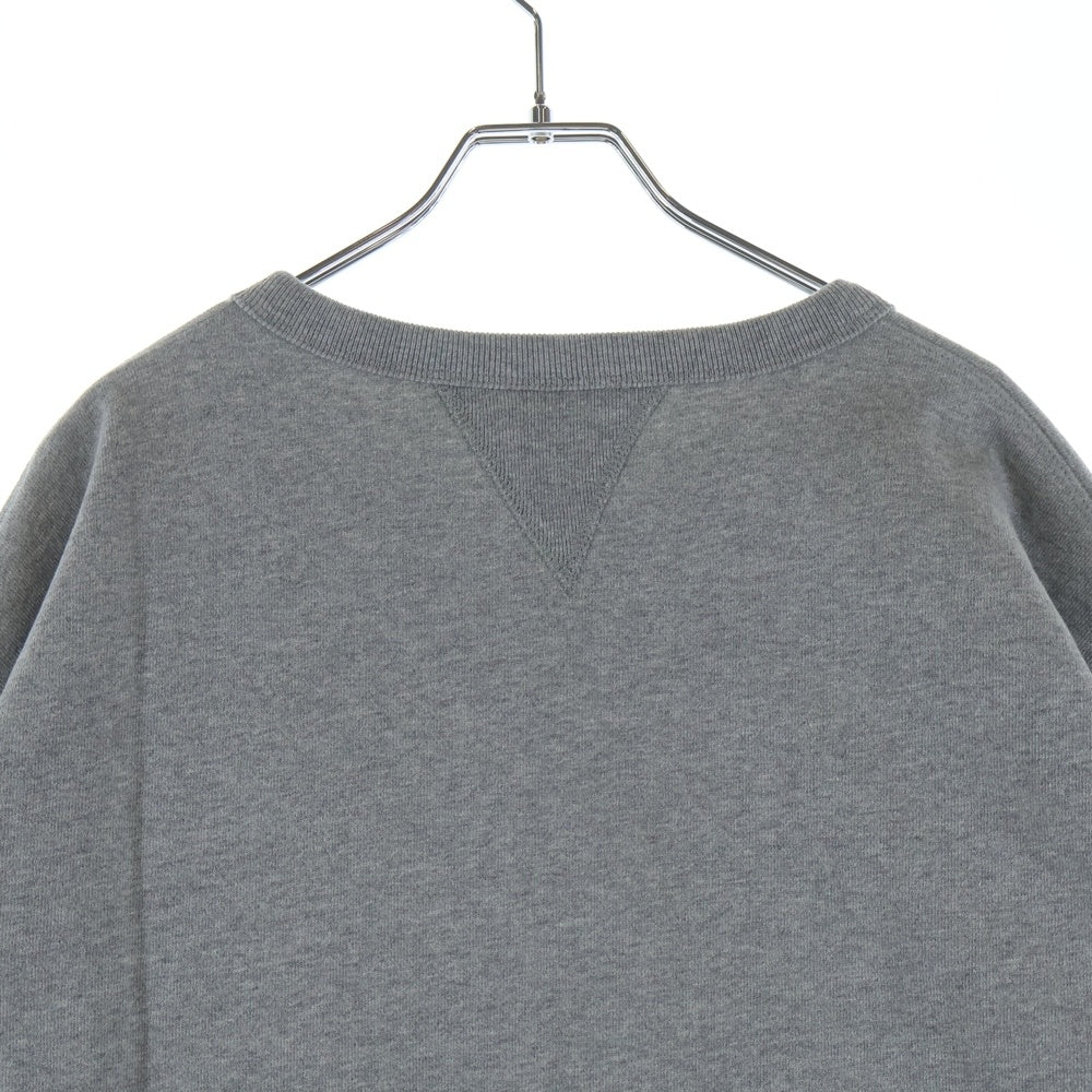 SAPEur(サプール) NAVAL CREW NECK フロントカレッジロゴ クルーネックスウェットトレーナー グレー A0025-415
