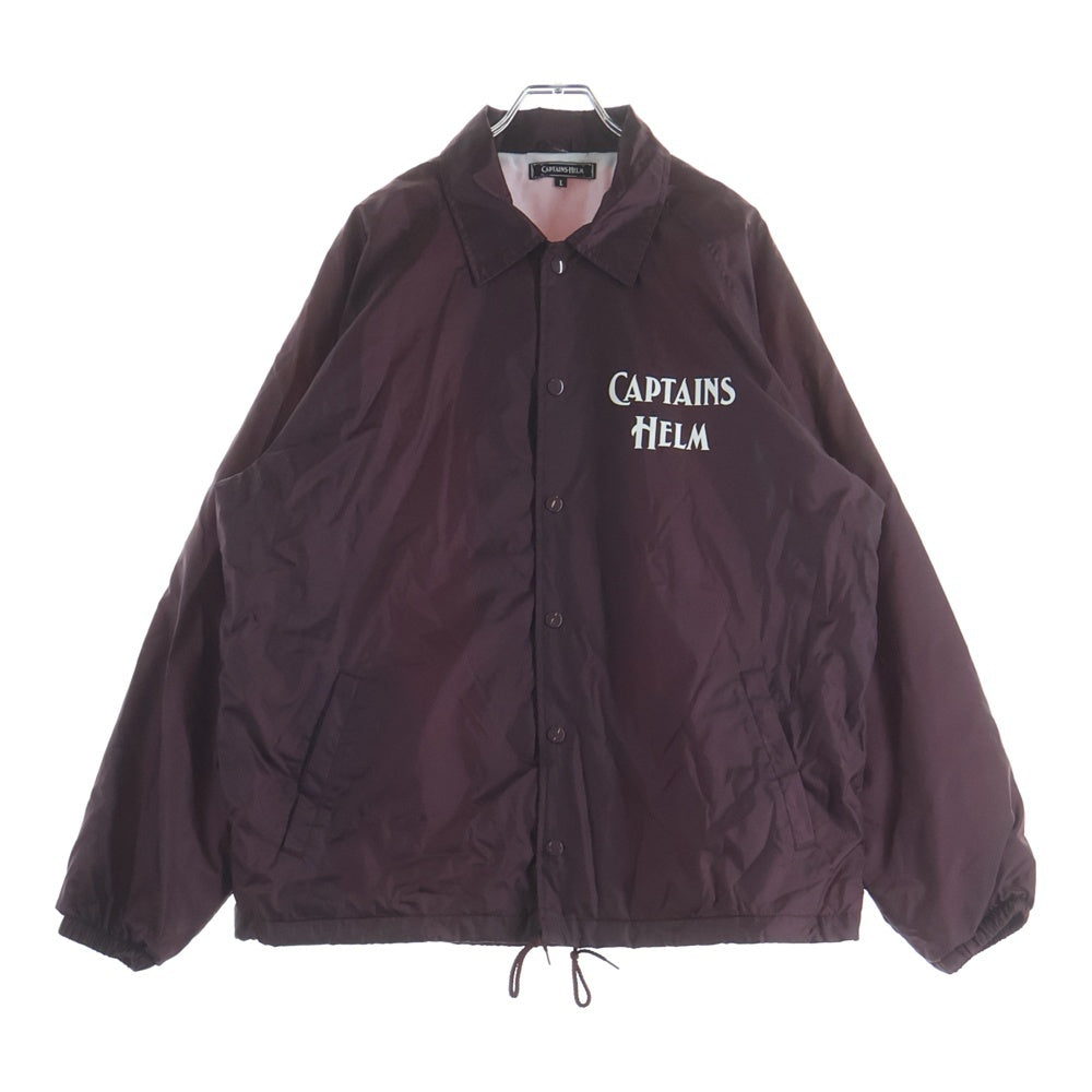 CAPTAINS HELM(キャプテンズ ヘルム) ロゴプリント レギュラーカラー コーチジャケット ボルドー