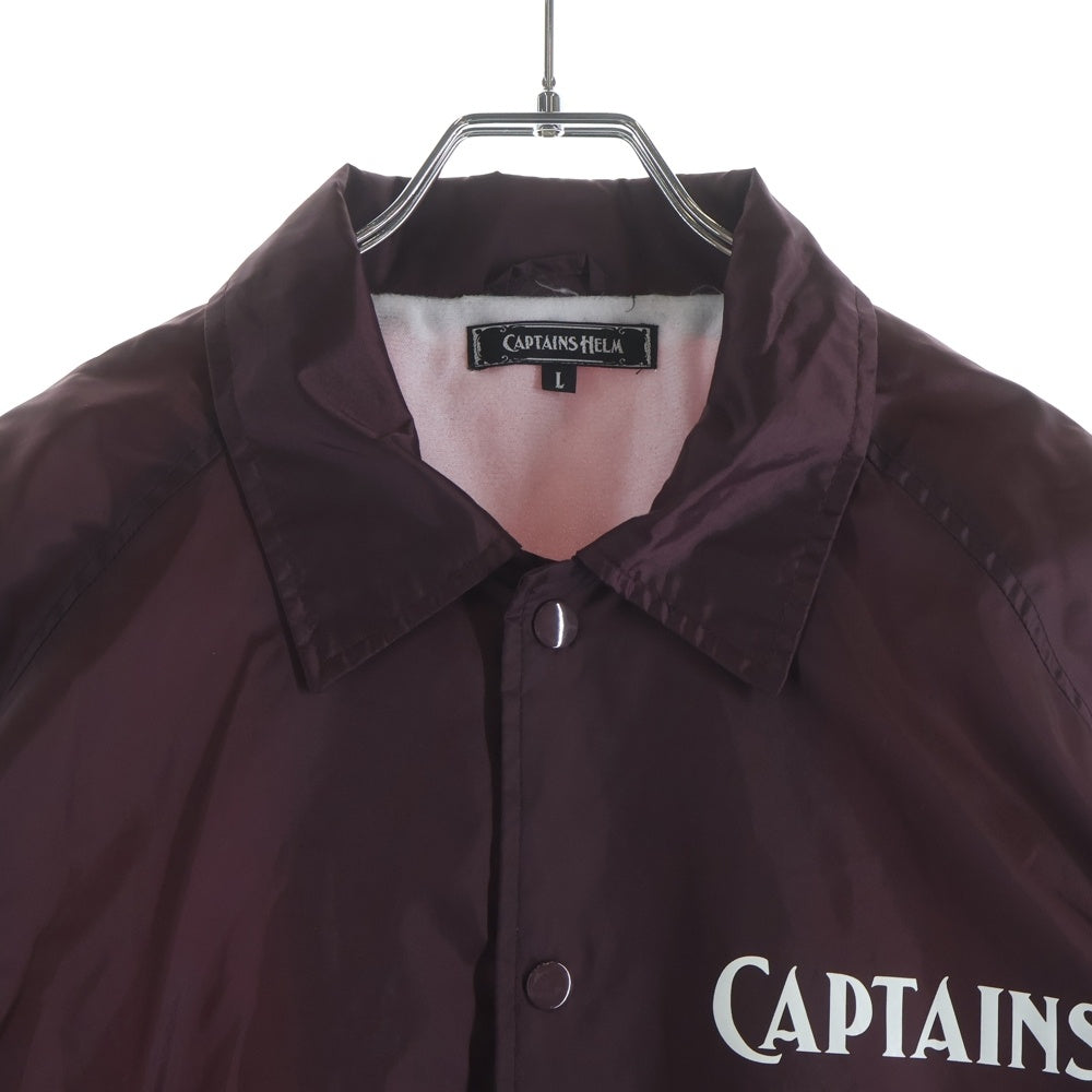 CAPTAINS HELM(キャプテンズ ヘルム) ロゴプリント レギュラーカラー コーチジャケット ボルドー