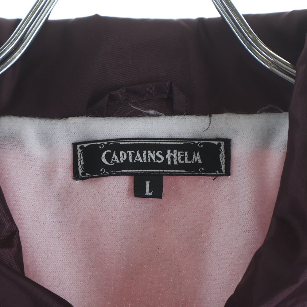 CAPTAINS HELM(キャプテンズ ヘルム) ロゴプリント レギュラーカラー コーチジャケット ボルドー