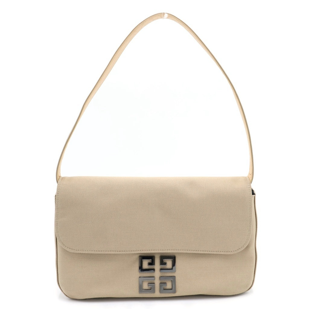 GIVENCHY(ジバンシィ) 4G ロゴ ナイロン ショルダーバッグ ベージュ レディース