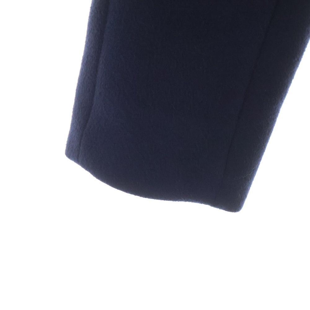 Max Mara(マックスマーラ) ミンクファーカラー ボタンアップ ノーベント ウール ロングコート ネイビー レディース 608605836 00