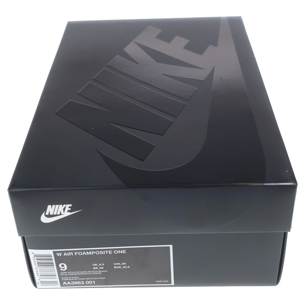 NIKE(ナイキ) WMNS AIR FOAMPOSITE ONE DARK STUCO ウィメンズ エアフォームポジットワン ダークスタッコ ハイカットスニーカー グリーン/シルバー US9/26cm AA3963-001 レディース