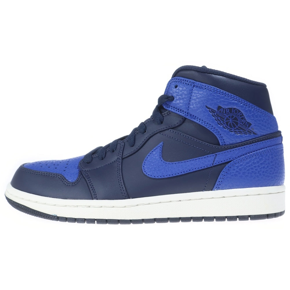 NIKE(ナイキ) AIR JORDAN 1 MID OBSIDIAN GAME ROYAL エアジョーダン1 オブシディアン ゲームロイヤル ミッドカットスニーカー ネイビー/ブルー US8/26cm 554724-412
