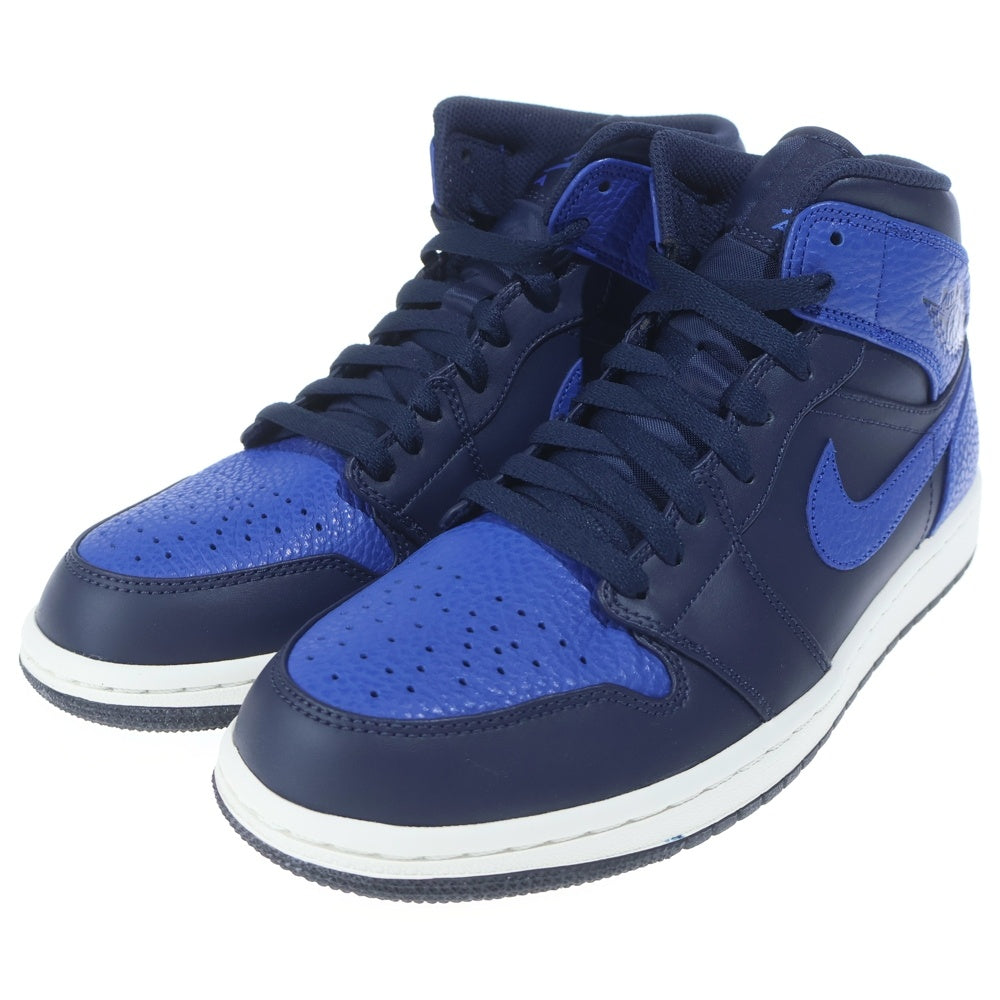 NIKE(ナイキ) AIR JORDAN 1 MID OBSIDIAN GAME ROYAL エアジョーダン1 オブシディアン ゲームロイヤル ミッドカットスニーカー ネイビー/ブルー US8/26cm 554724-412