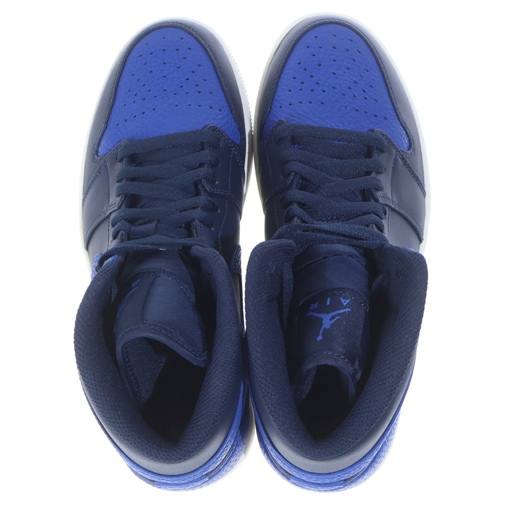 NIKE(ナイキ) AIR JORDAN 1 MID OBSIDIAN GAME ROYAL エアジョーダン1 オブシディアン ゲームロイヤル ミッドカットスニーカー ネイビー/ブルー US8/26cm 554724-412