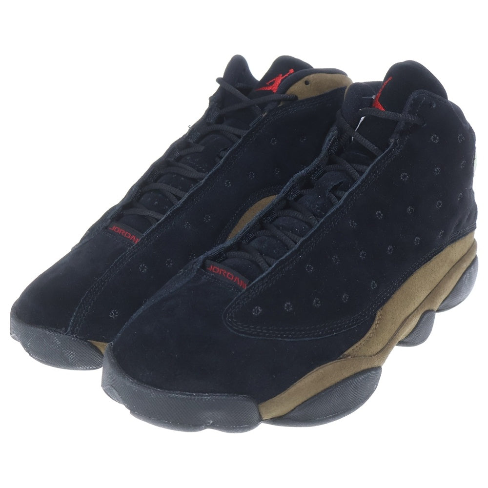 NIKE(ナイキ) AIR JORDAN13 RETRO OLIVE エアジョーダン13 レトロ オリーブ ハイカットスニーカー ブラック US8/26cm 414571-006