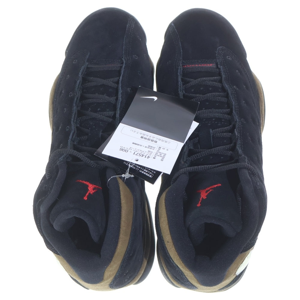 NIKE(ナイキ) AIR JORDAN13 RETRO OLIVE エアジョーダン13 レトロ オリーブ ハイカットスニーカー ブラック US8/26cm 414571-006