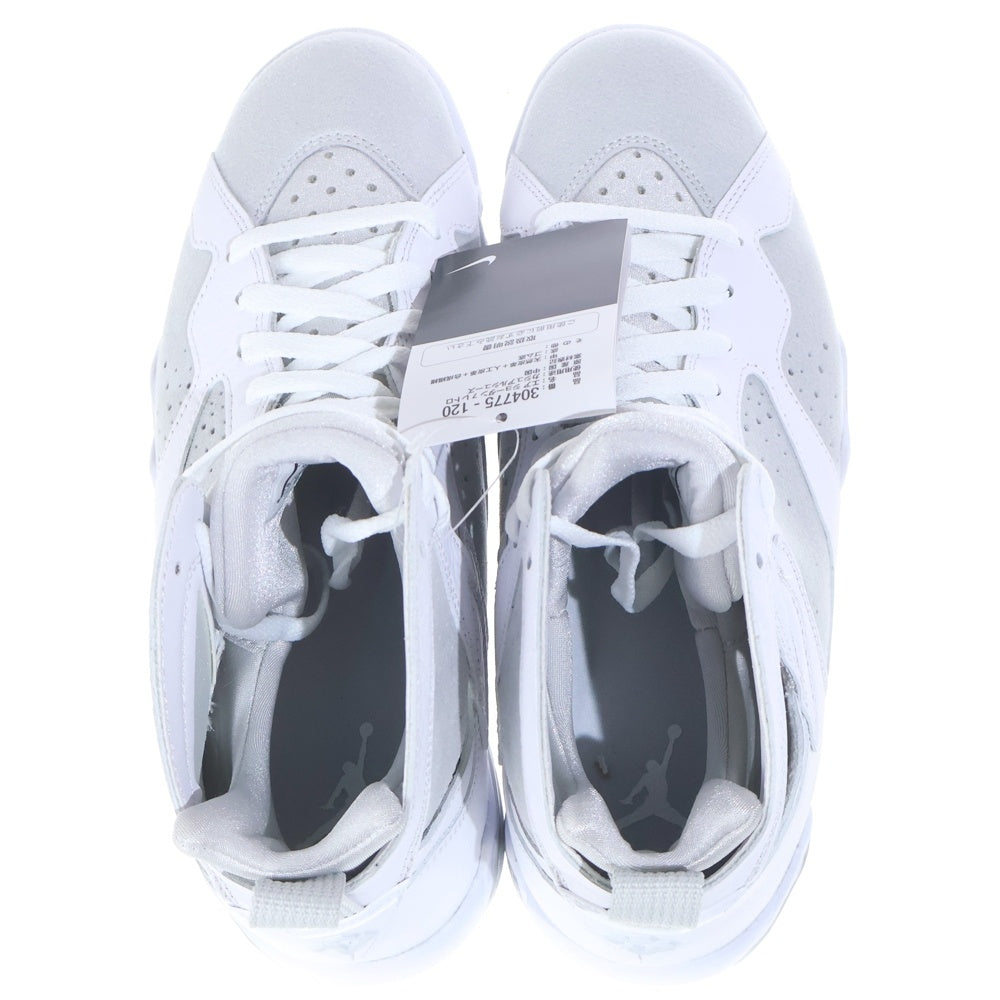 NIKE(ナイキ) AIR JORDAN 7 RETRO PURE PLATINUM エアジョーダン7 レトロ ピュアプラチナム ハイカットスニーカー ホワイト/シルバー US8/26cm 304775-120