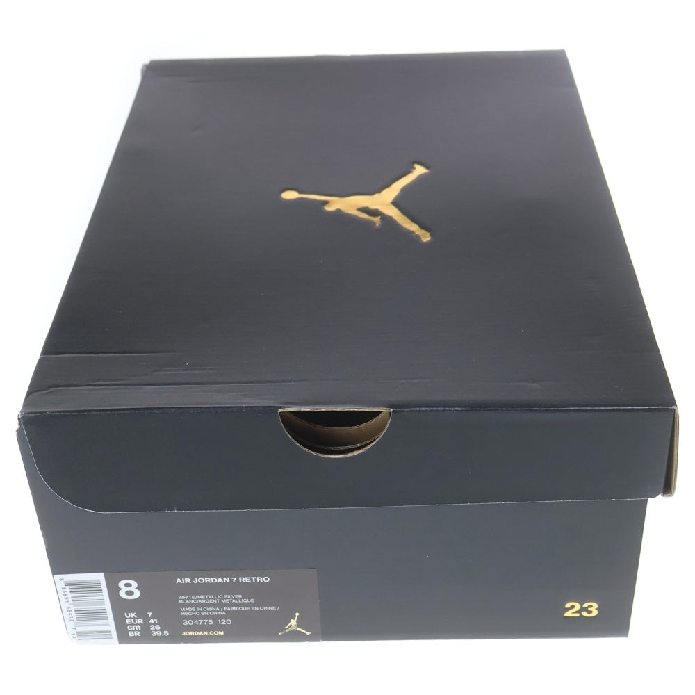 NIKE(ナイキ) AIR JORDAN 7 RETRO PURE PLATINUM エアジョーダン7 レトロ ピュアプラチナム ハイカットスニーカー ホワイト/シルバー US8/26cm 304775-120