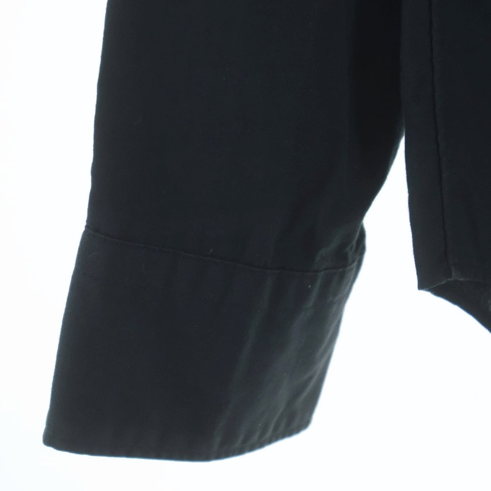 COMME des GARCONS HOMME PLUS(コムデギャルソンオムプリュス) 08AW AD2008 バックワッペン カットオフデザイン コットン 長袖シャツ ブラック PB-B004