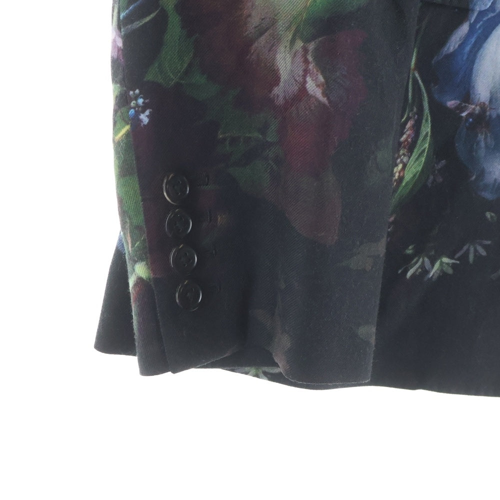 LAD MUSICIAN(ラッドミュージシャン) 19AW STANDARD 1B JACKET スタンダード 花柄 シングルテーラードジャケット ブラック 2219-311
