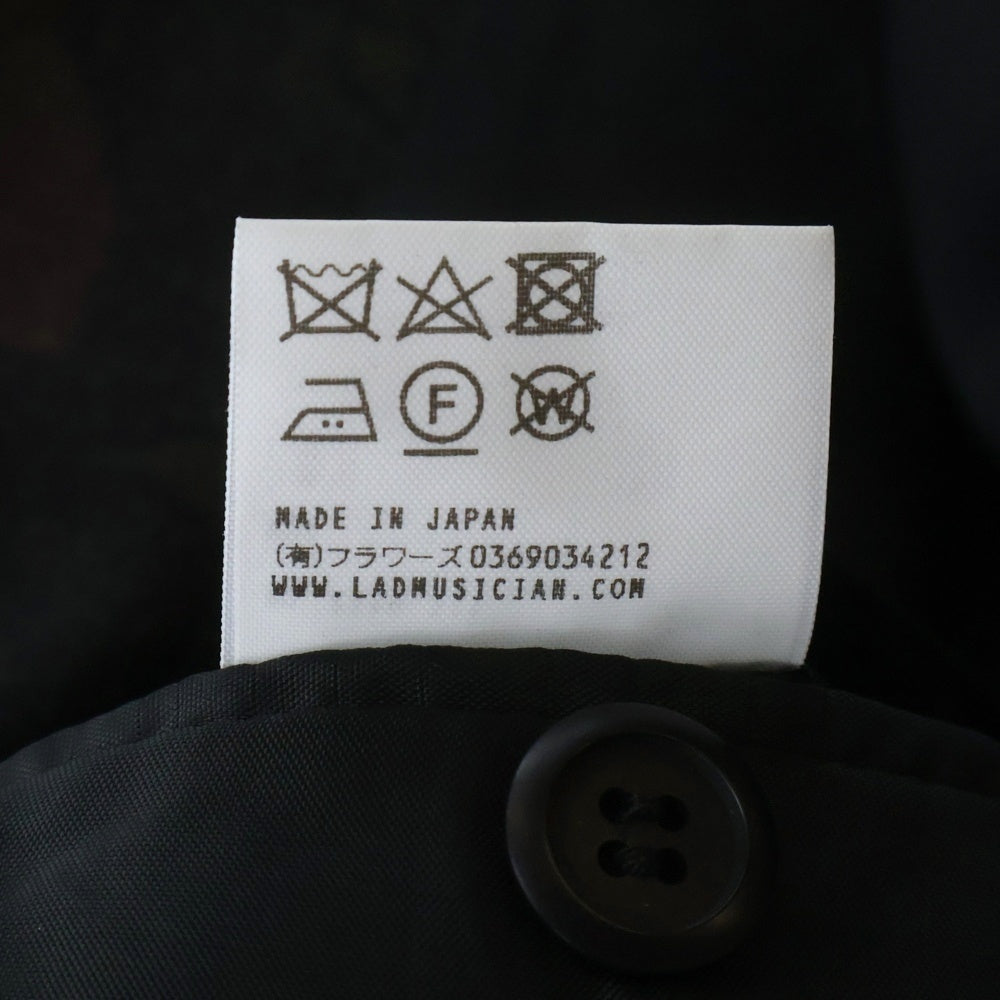 LAD MUSICIAN(ラッドミュージシャン) 19AW STANDARD 1B JACKET スタンダード 花柄 シングルテーラードジャケット ブラック 2219-311