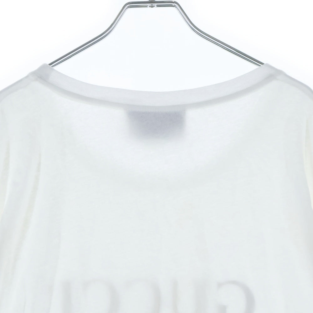 GUCCI(グッチ) ロゴ ウォッシュド オーバーサイズ クルーネック半袖Tシャツ カットソー ホワイト 440103 X3F05