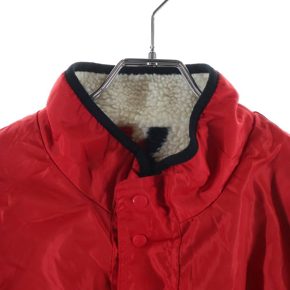 SUPREME(シュプリーム) 18AW Reversible Logo Fleece Jacket リバーシブル ロゴ総柄 フリースジャケット ホワイト/レッド