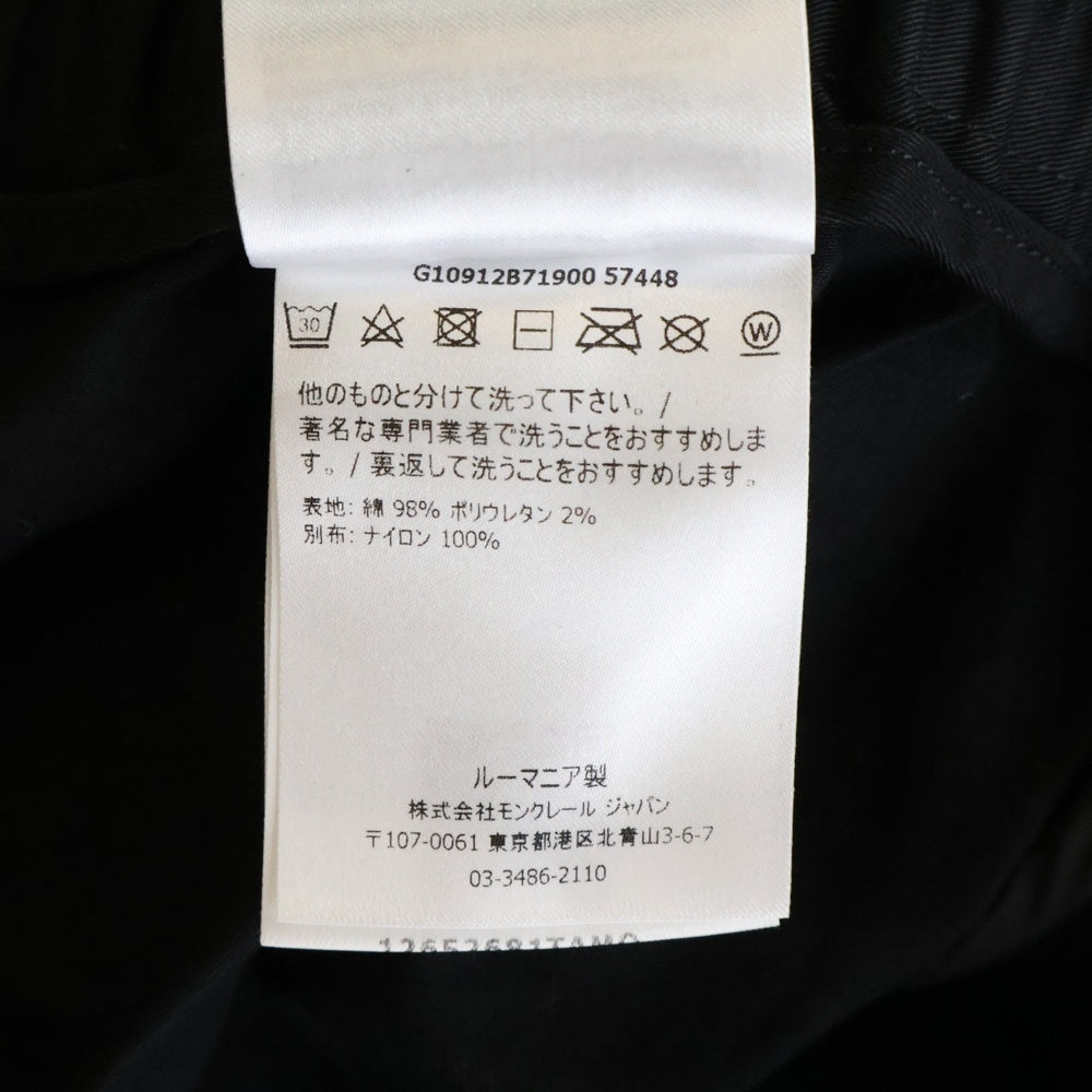 MONCLER(モンクレール) 21SS PANTALONE サイドナイロン切り替え コットンハーフパンツ ショーツ ブラック G10912B71900 57448