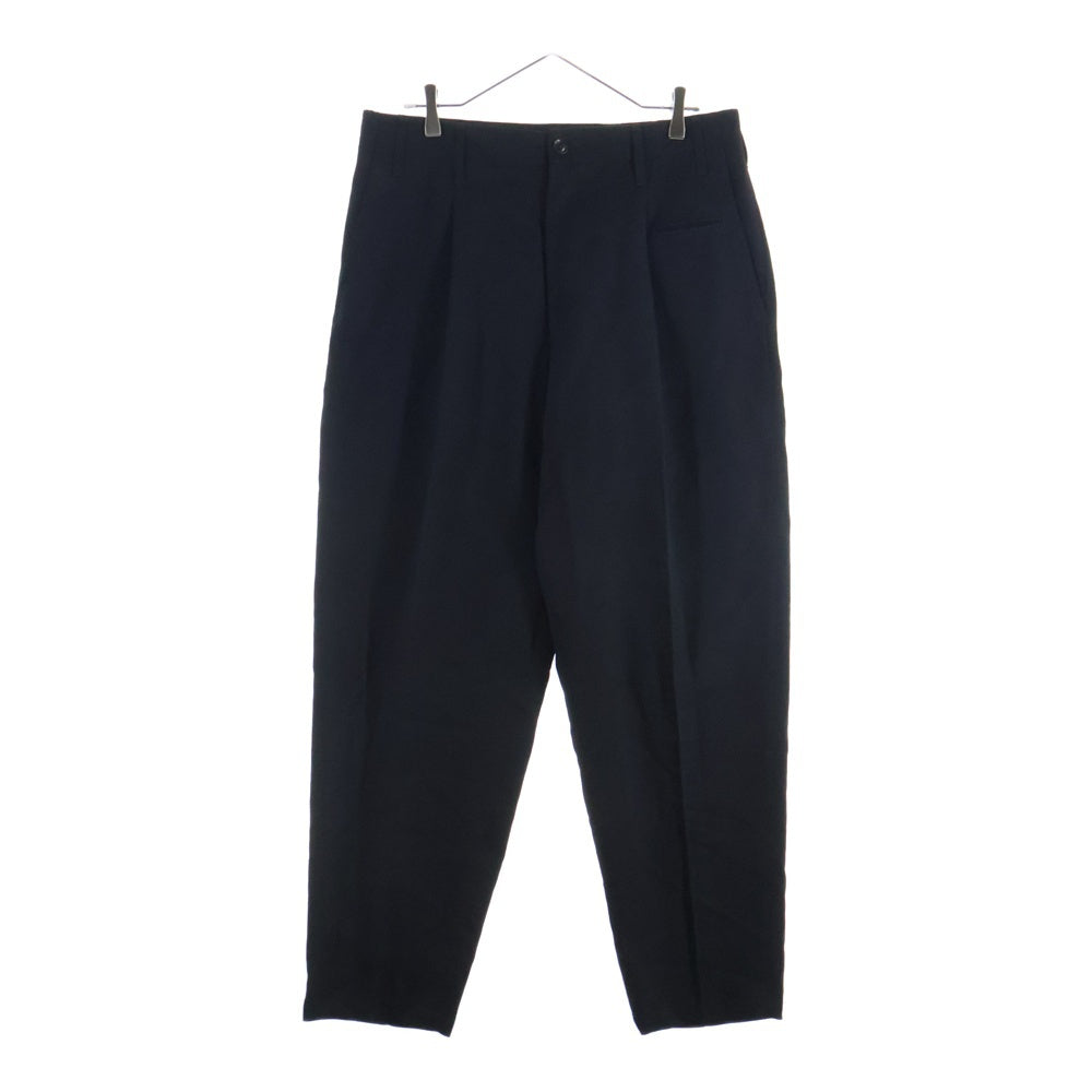 Yohji Yamamoto POUR HOMME(ヨウジヤマモト プールオム) 17AW 1タック ストレート ウールスラックスパンツ ブラック HK-P22-100