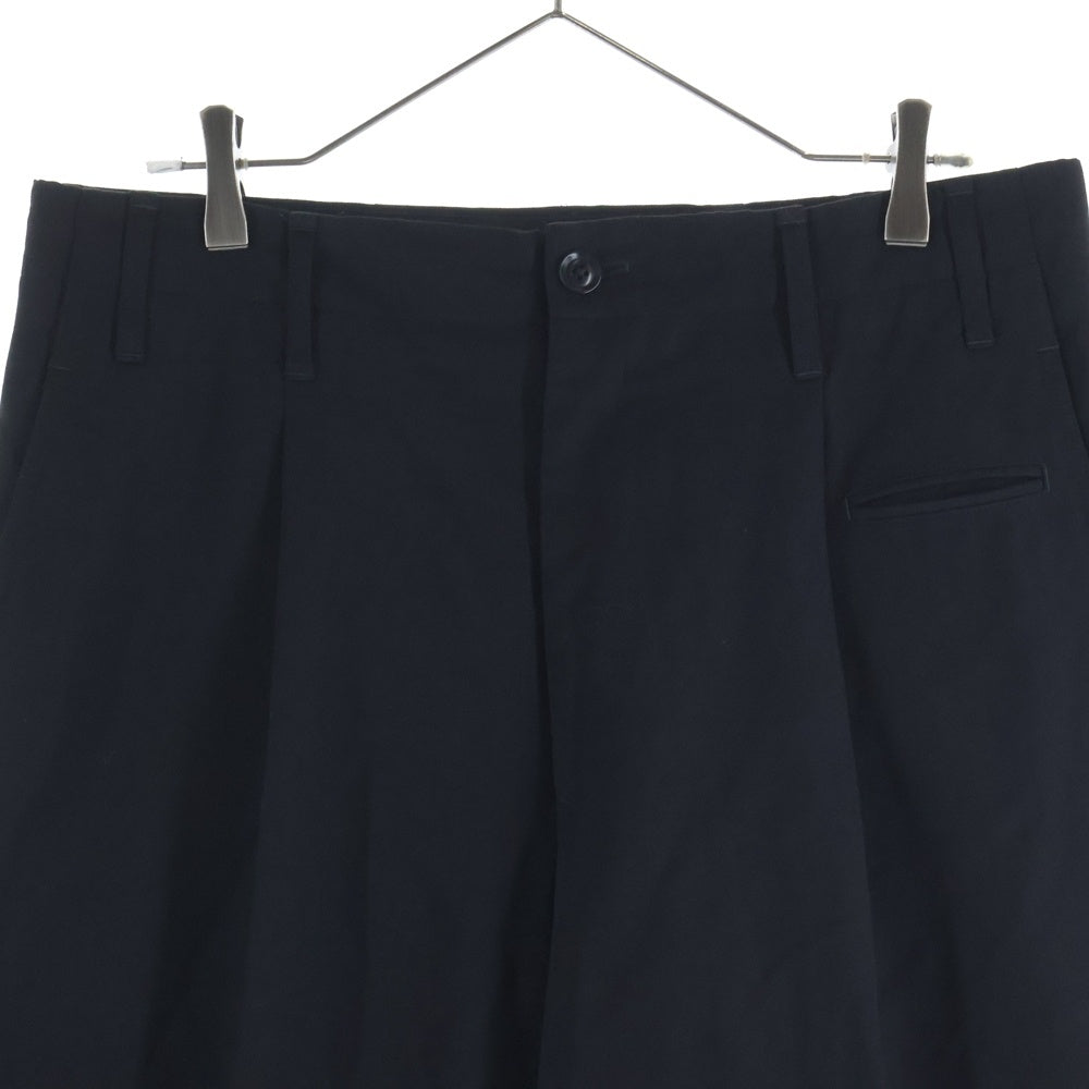 Yohji Yamamoto POUR HOMME(ヨウジヤマモト プールオム) 17AW 1タック ストレート ウールスラックスパンツ ブラック HK-P22-100