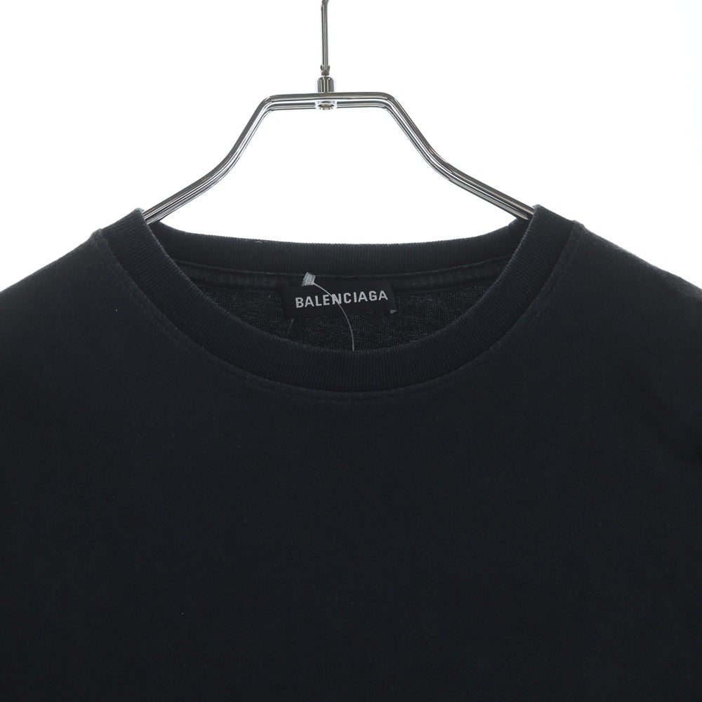 BALENCIAGA(バレンシアガ) 18SS SINNERS TEE シナー 刺? オーバーサイズ コットン 半袖Tシャツ ブラック 489862 TBV44