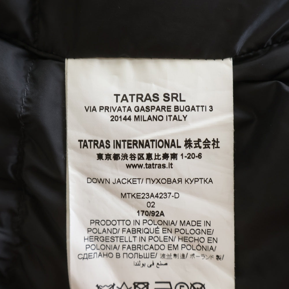 TATRAS(タトラス) 23AW YALBILO ヤルビロ フーデット ジップアップ ダウンジャケット グレー MTKE23A4237-D