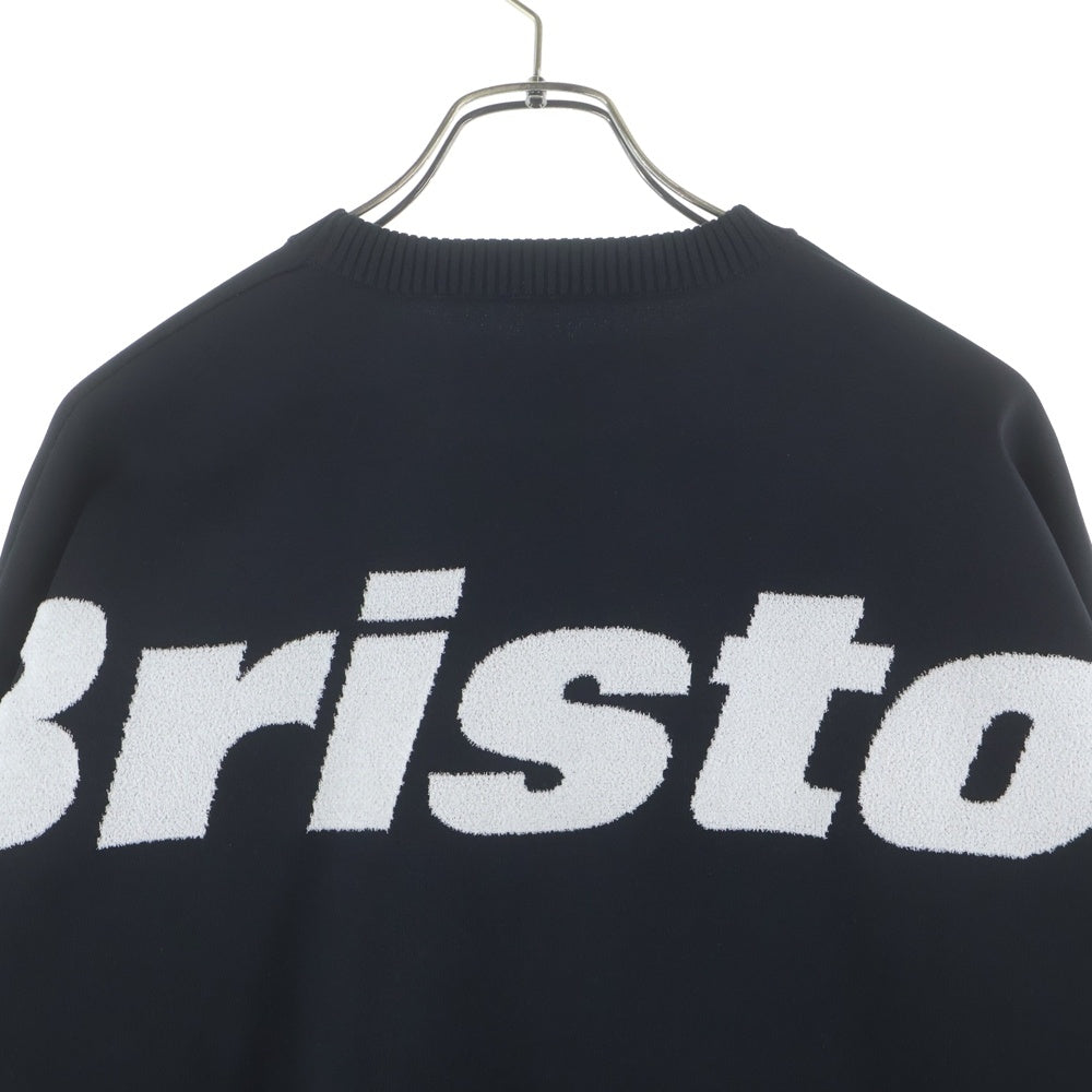 F.C.R.B./F.C.Real Bristol/FCRB(エフシーアールビー/エフシーレアルブリストル) 24AW Big Logo Crewneck Knit ビッグロゴ クルーネックニット セーター ブラック FCRB-242109