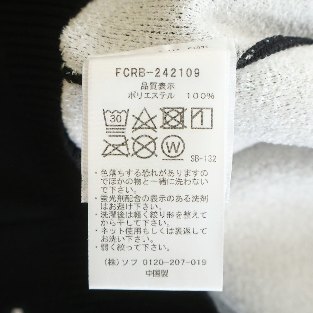 F.C.R.B./F.C.Real Bristol/FCRB(エフシーアールビー/エフシーレアルブリストル) 24AW Big Logo Crewneck Knit ビッグロゴ クルーネックニット セーター ブラック FCRB-242109