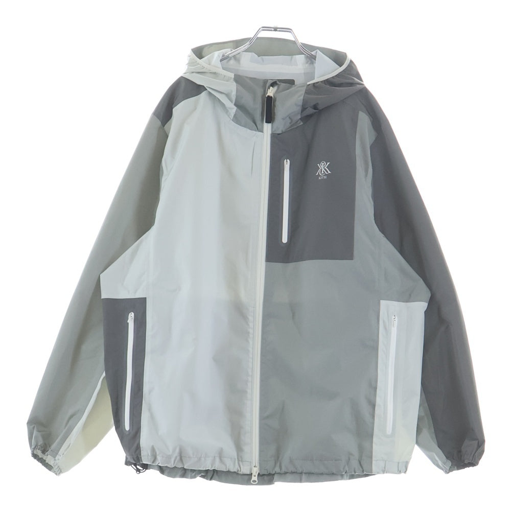 KITH(キス) 25SS Xander 3L Rain Jacket ザンダー レイン ナイロンジャケット グレー/ホワイト KHM010804