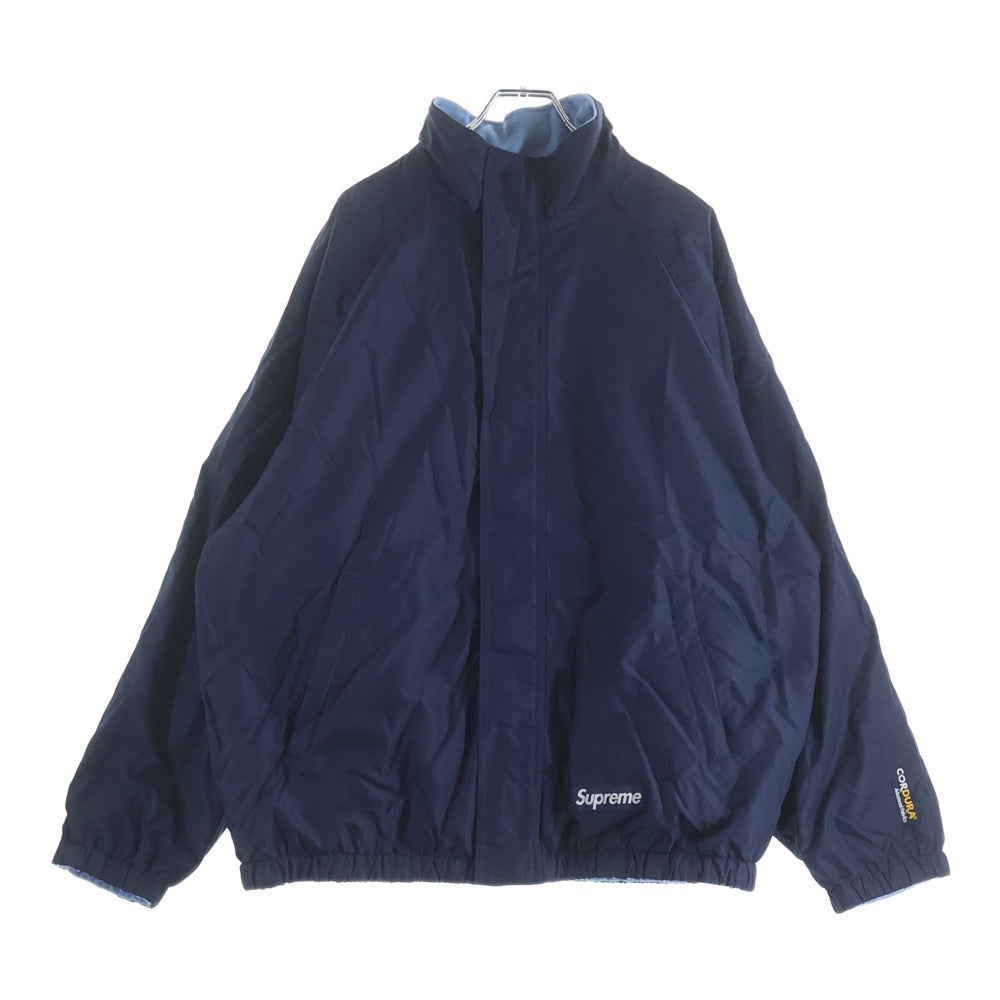 SUPREME(シュプリーム) 25AW Polartec Reversible Track Jacket ボックスロゴエンブロイダリー ポーラテック ボア ナイロン リバーシブル トラック ジャケット ネイビー/ブルー
