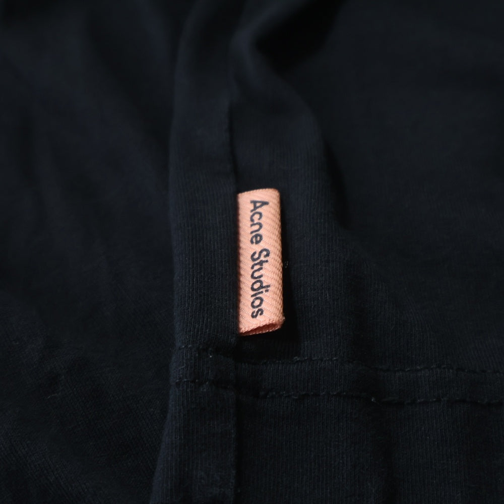 Acne Studios(アクネ ストゥディオズ) モックネック コットン 長袖Tシャツ カットソー ブラック FN-MN-TSHI000212