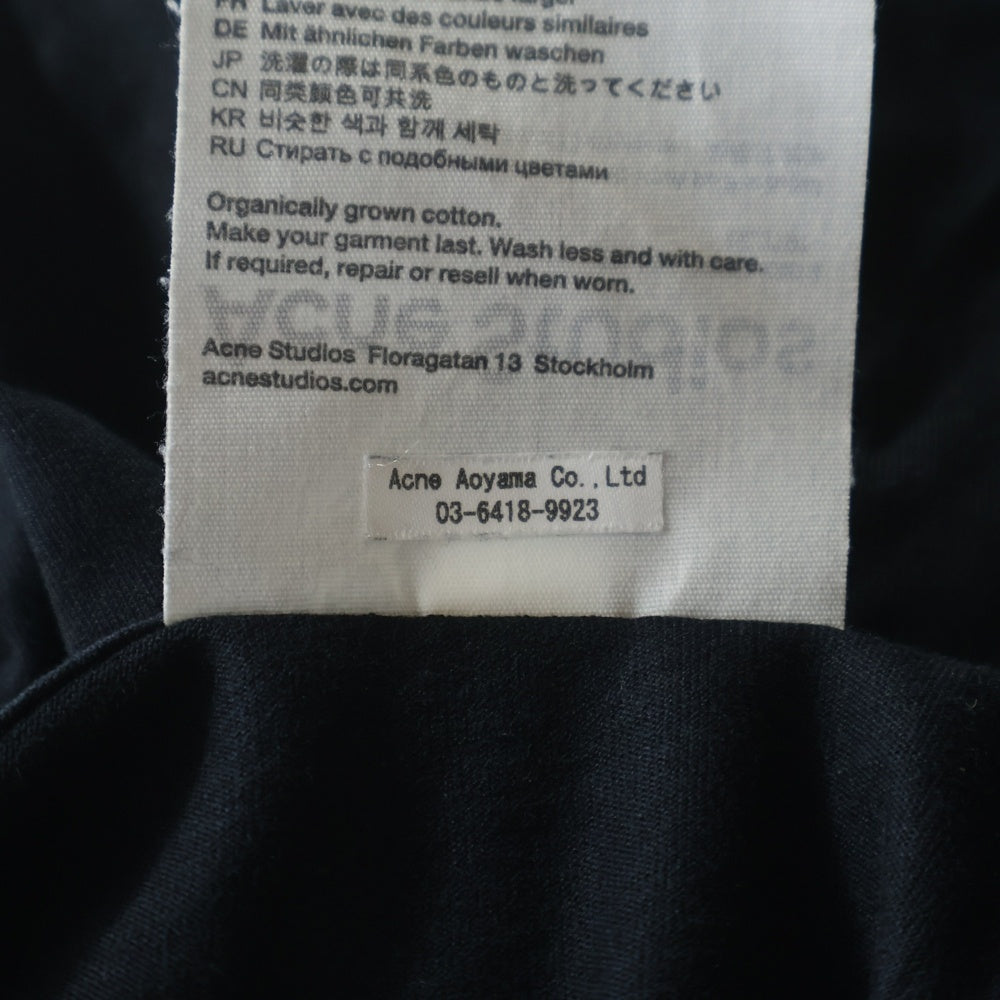 Acne Studios(アクネ ストゥディオズ) モックネック コットン 長袖Tシャツ カットソー ブラック FN-MN-TSHI000212
