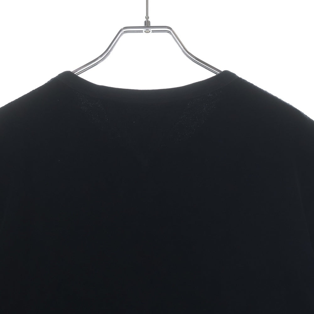 BOTTEGA VENETA(ボッテガヴェネタ) ヘンリーネック パイル地 半袖Tシャツ カットソー ブラック 656849 V0UE0