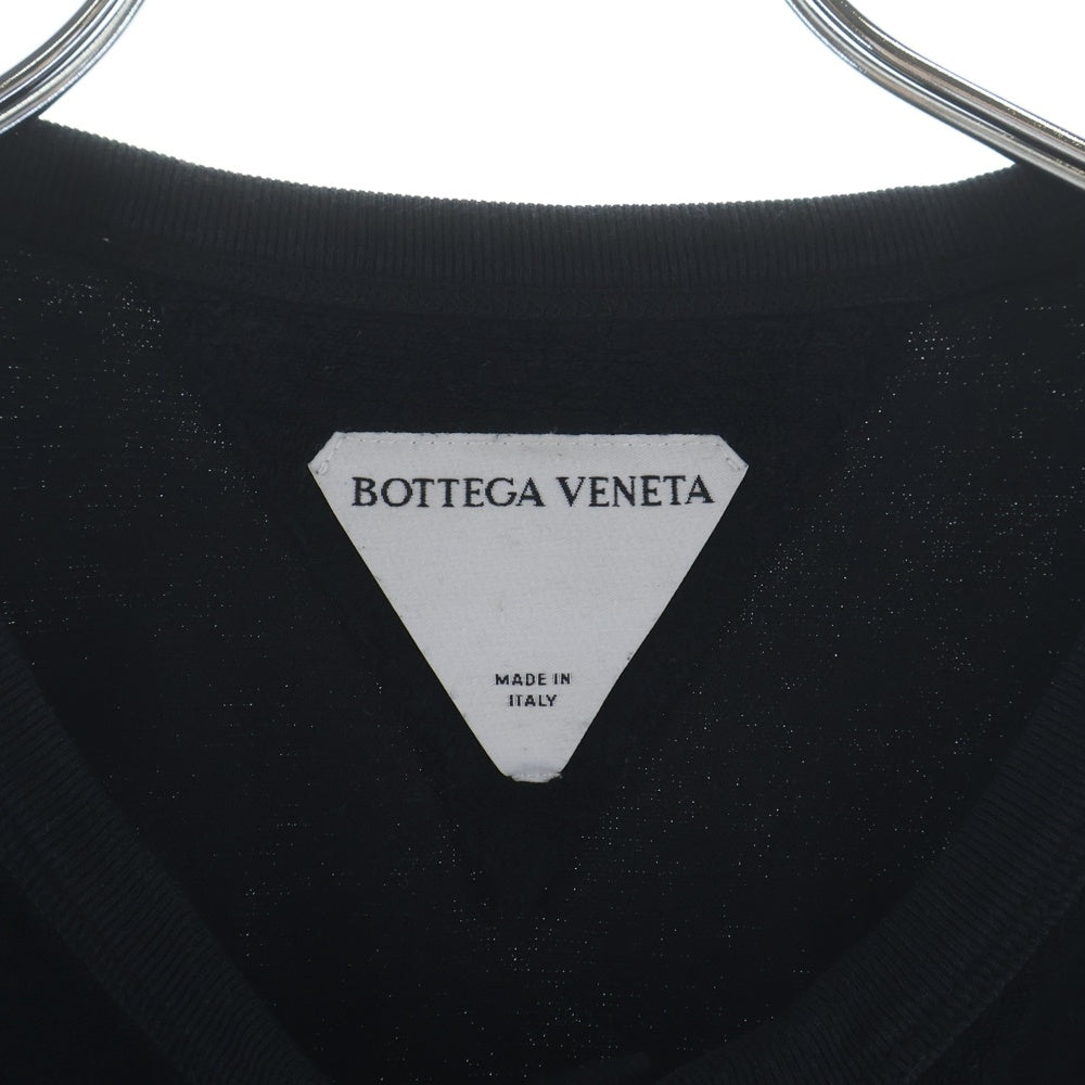 BOTTEGA VENETA(ボッテガヴェネタ) ヘンリーネック パイル地 半袖Tシャツ カットソー ブラック 656849 V0UE0