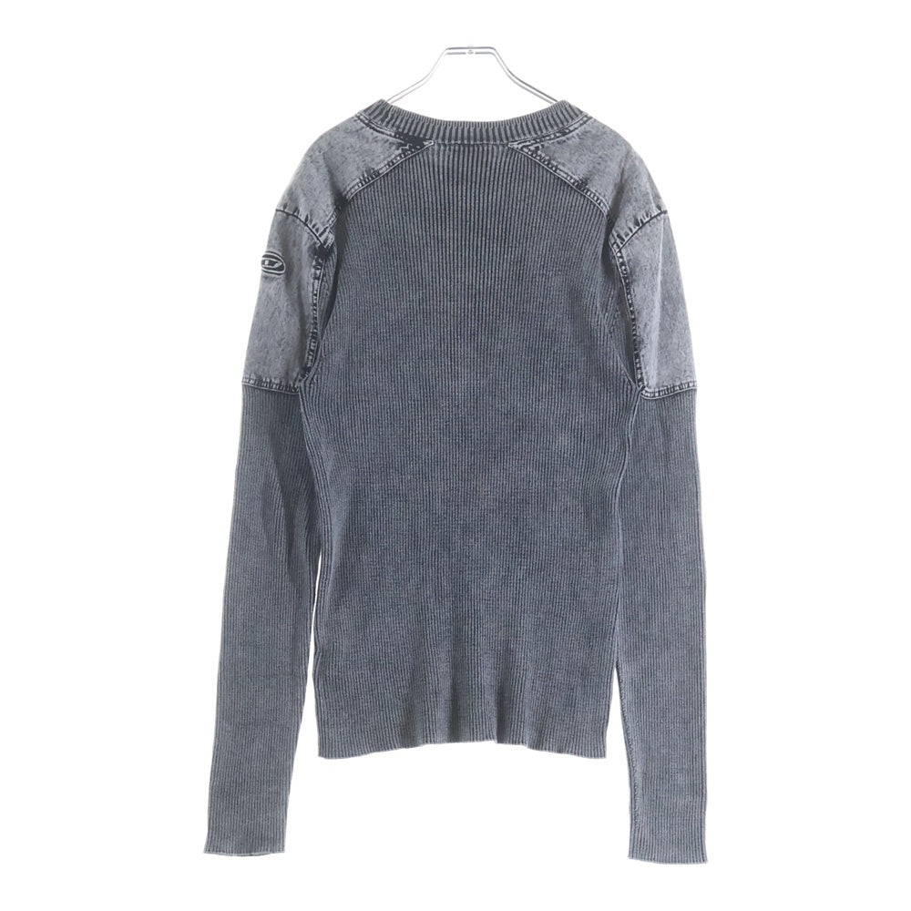 DIESEL(ディーゼル) 25SS K-MARTIN ケーマーティン コットンリブニット セーター グレー A16867 0QMAN