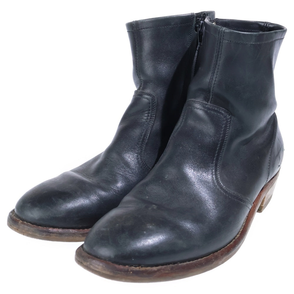 Maison Margiela(メゾンマルジェラ) REPLICA レプリカ サイドジップ レザーブーツ ブラック