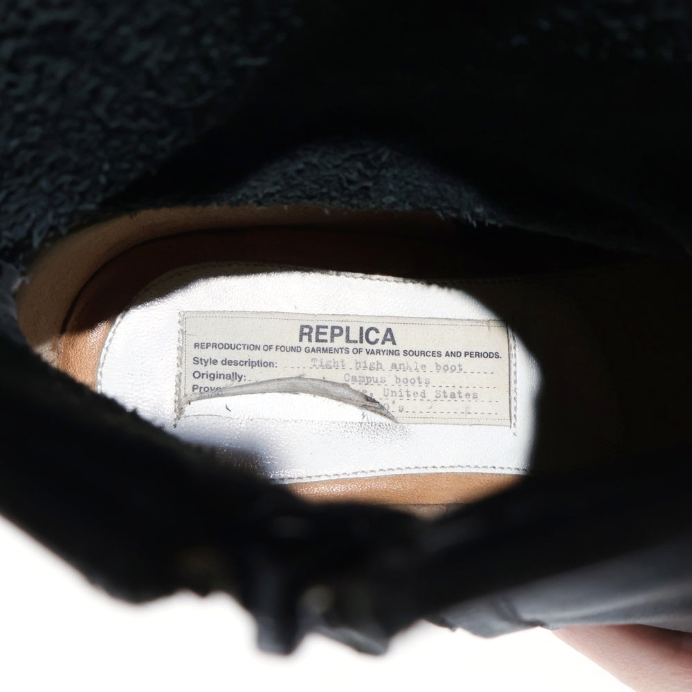 Maison Margiela(メゾンマルジェラ) REPLICA レプリカ サイドジップ レザーブーツ ブラック