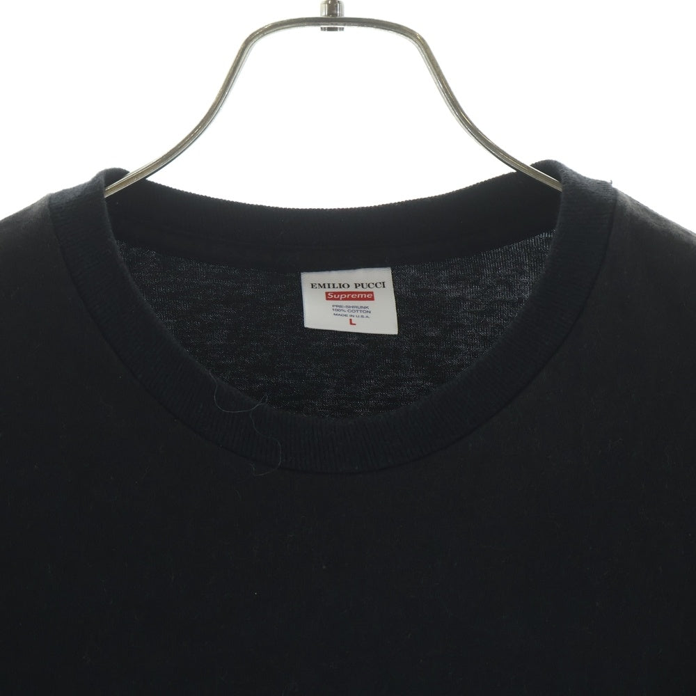 SUPREME(シュプリーム) 21SS ×Emilio Pucci Box Logo Tee エミリオプッチ ボックスロゴ クルーネック半袖Tシャツ カットソー ブラック