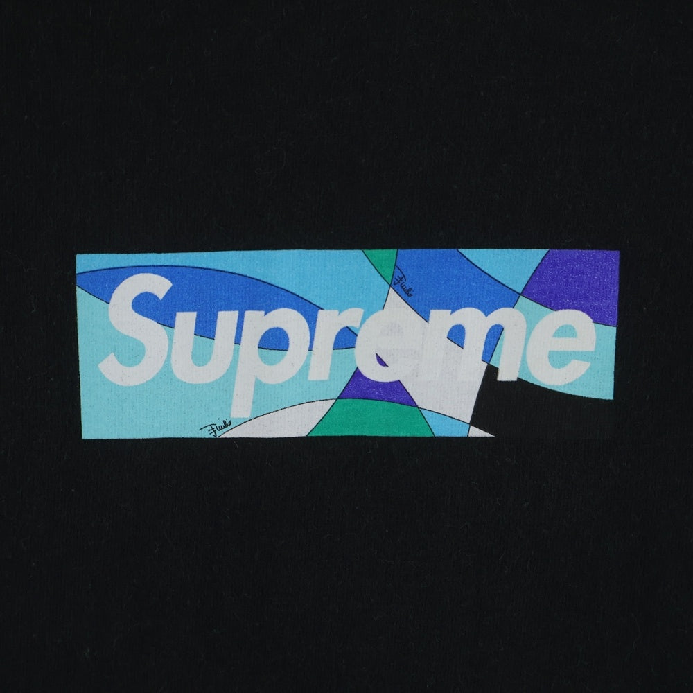 SUPREME(シュプリーム) 21SS ×Emilio Pucci Box Logo Tee エミリオプッチ ボックスロゴ クルーネック半袖Tシャツ カットソー ブラック