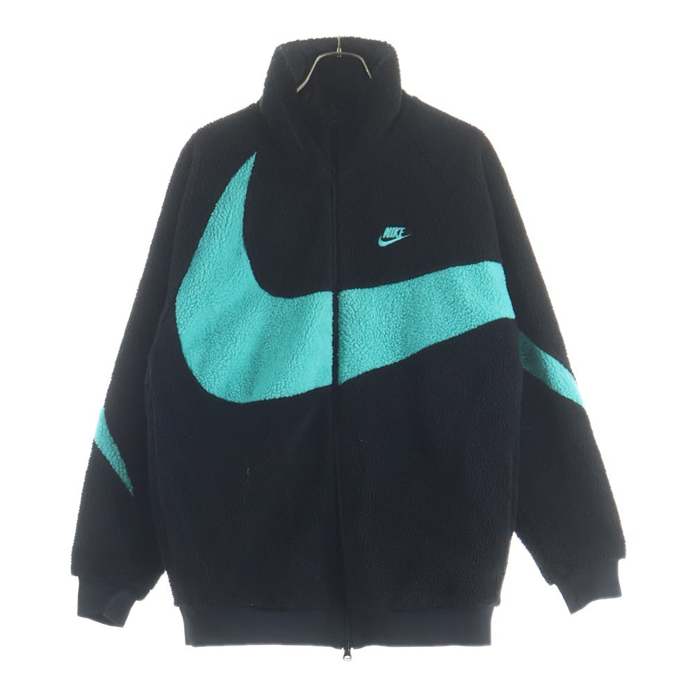 NIKE(ナイキ) ×ATMOS BIG SWOOSH BOA JACKET アトモス ビッグスウォッシュ リバーシブル ボアジャケット ブラック/ブルー BQ6546-013