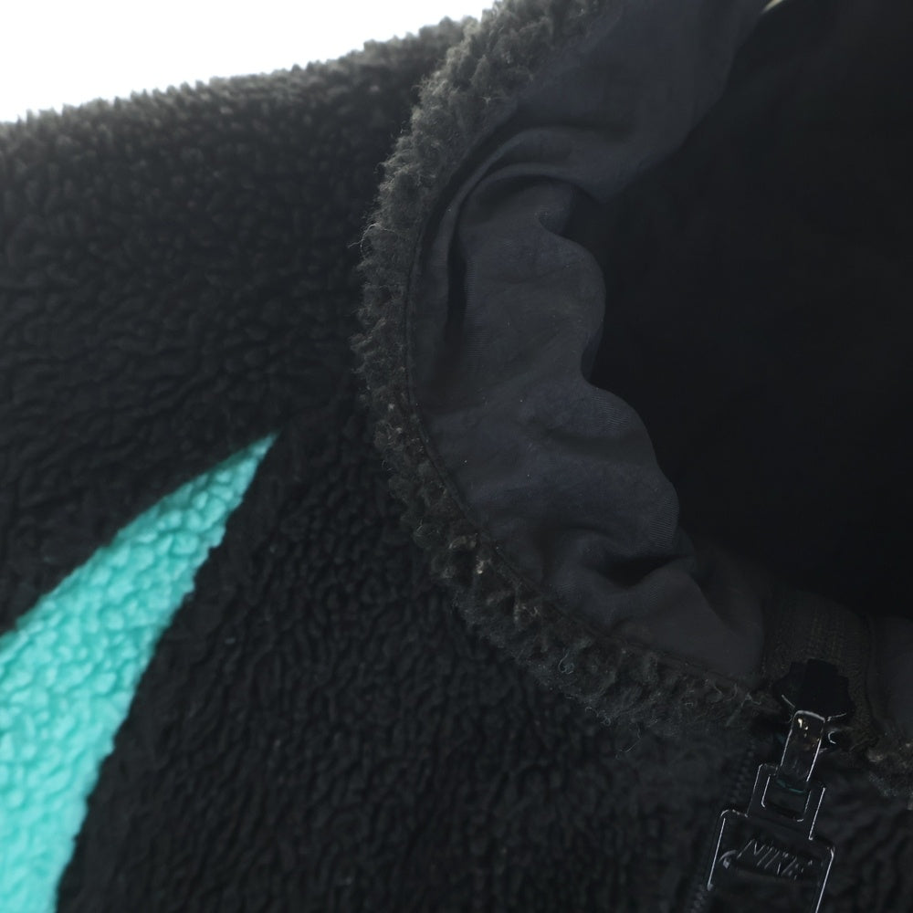 NIKE(ナイキ) ×ATMOS BIG SWOOSH BOA JACKET アトモス ビッグスウォッシュ リバーシブル ボアジャケット ブラック/ブルー BQ6546-013